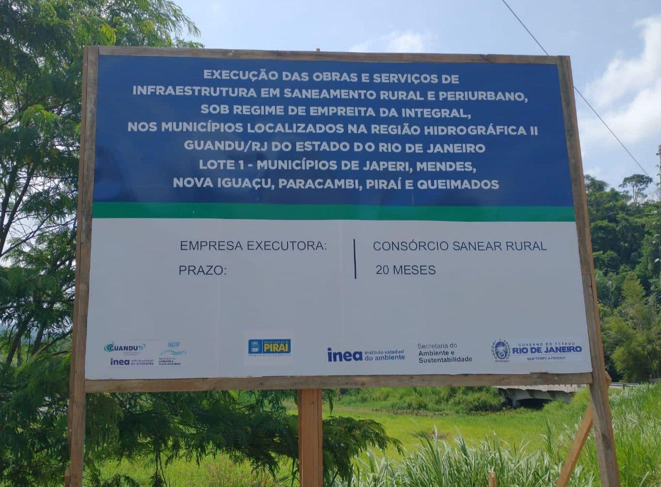 PIRAÍ RECEBE INVESTIMENTO EM SANEAMENTO BÁSICO