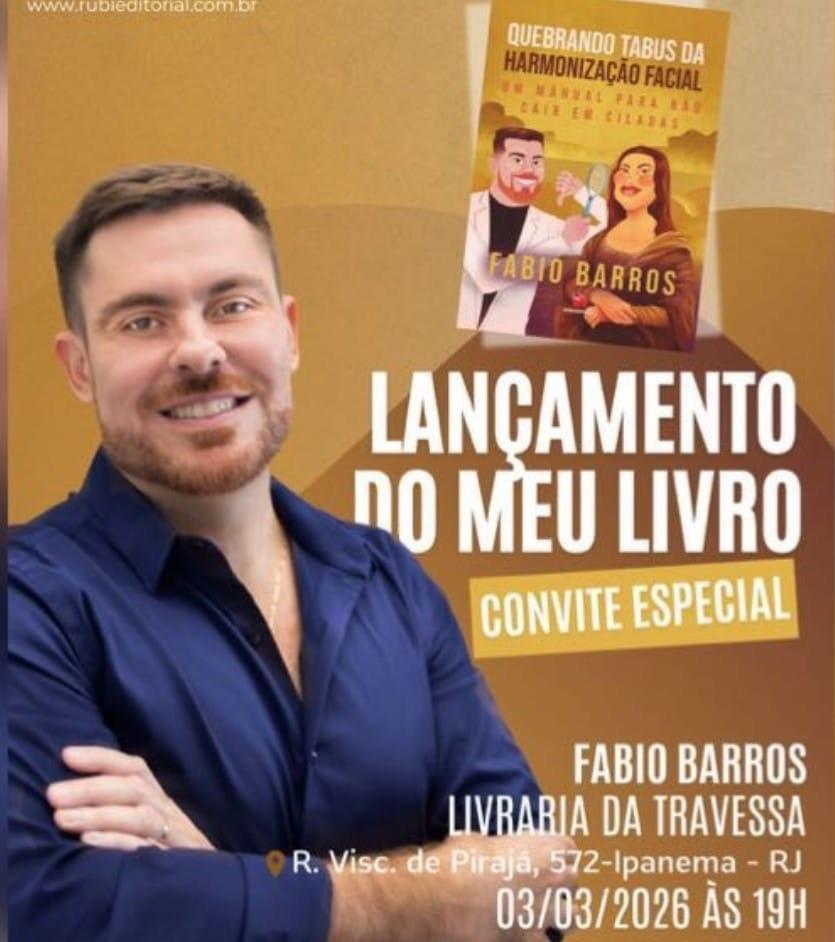 Fábio Barros lança livro sobre os riscos e verdades da harmonização facial