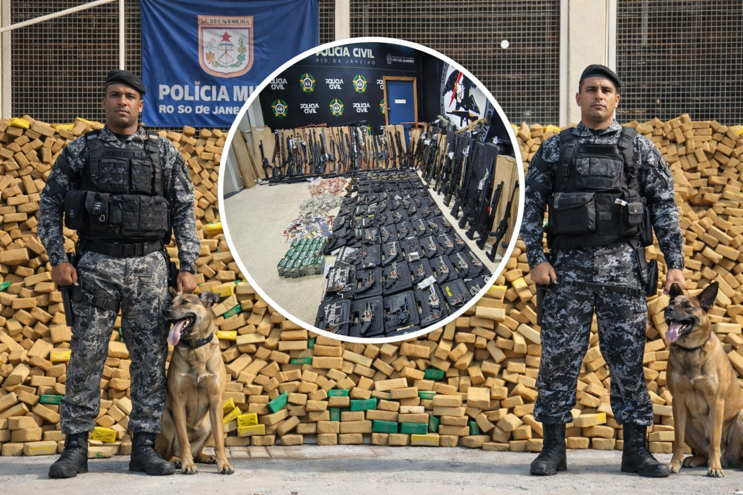 Megaofensiva das Polícias Civil e Militar do Rio de Janeiro atinge grandes volumes de drogas e armas além de esquema criminoso