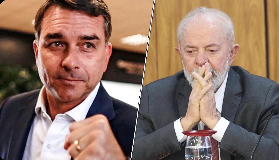 Flávio Bolsonaro abre 10 pontos (55% x 45%) de vantagem sobre Lula em pesquisa do Instituto GERP para 2° turno. 