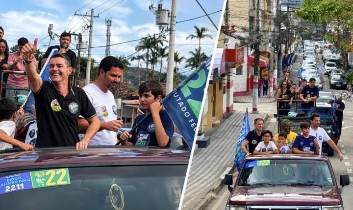 Carreata em Itatiaia destaca força de Diogo Balieiro na última quinzena rumo a Câmara Federal