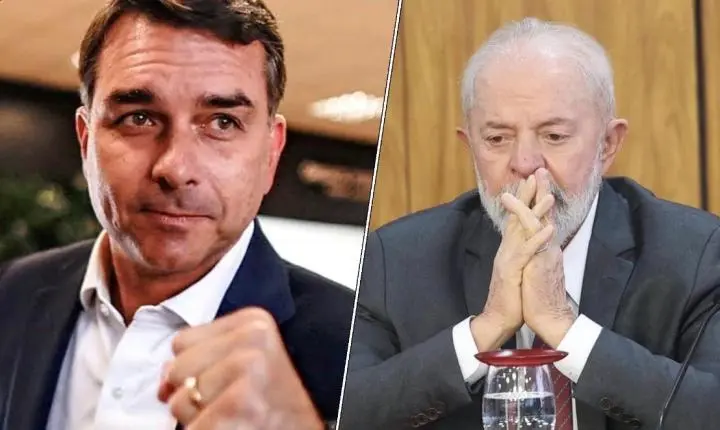 Flávio Bolsonaro abre 10 pontos (55% x 45%) de vantagem sobre Lula em pesquisa do Instituto GERP para 2° turno. 